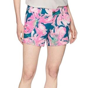 Lilly Pulitzer Pink and Blue Floral Women Shorts